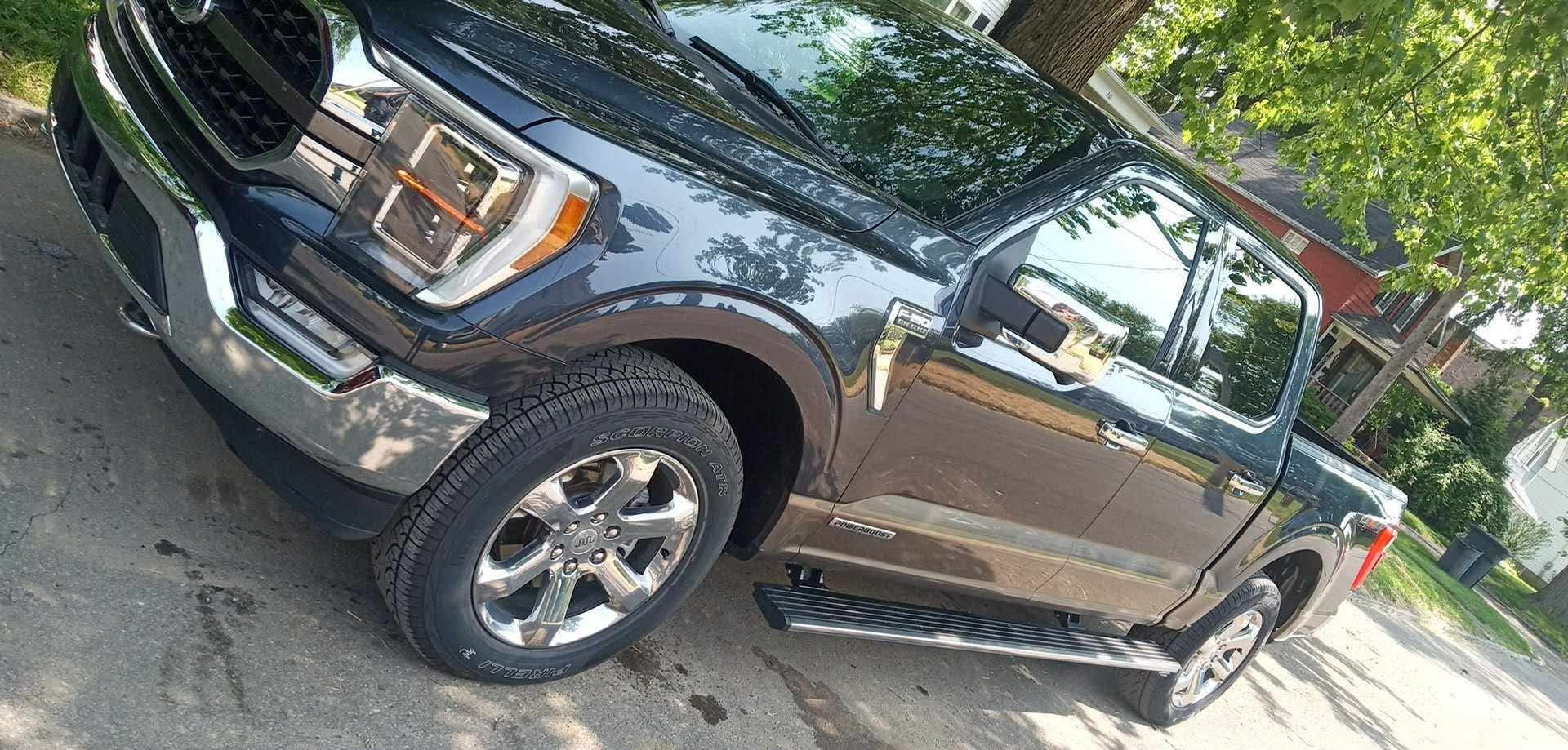 Freshly detailed pickup truck by RB Enterprises